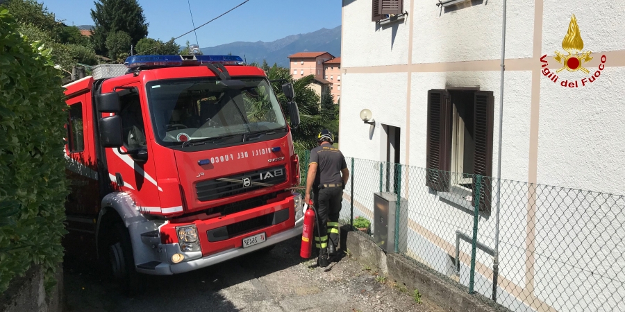 Varese, incendio appartamento nel comune di Luino