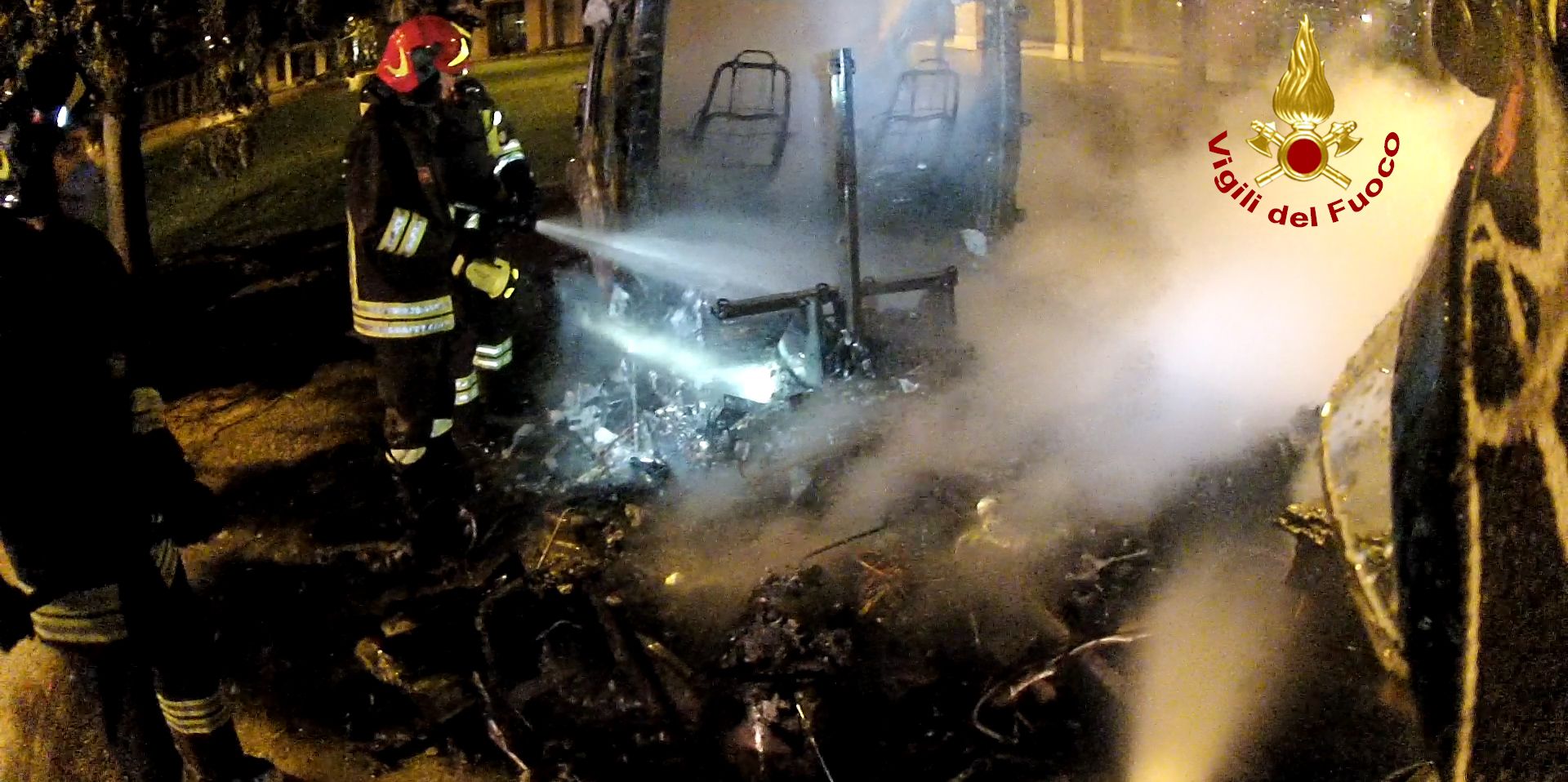 Vicenza, incendio camper nel comune di Camisano Vicentino