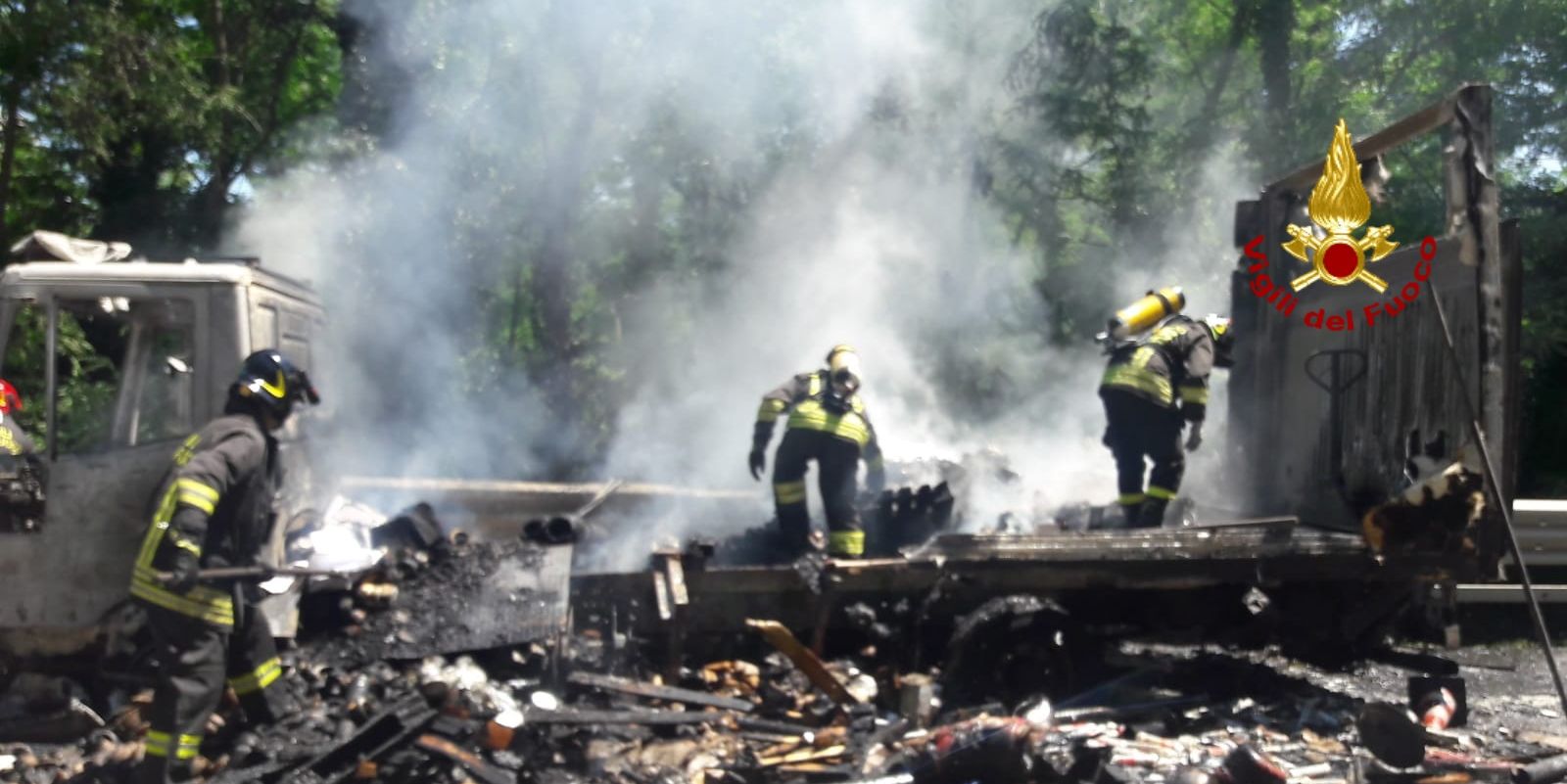 Genova, incendio camion sulla "A.7"