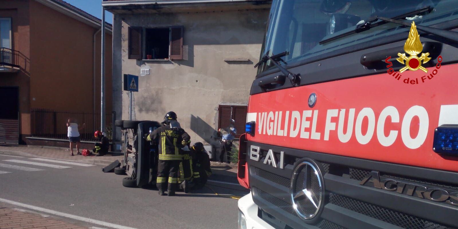 Varese, incidente stradale nel comune di Ferno