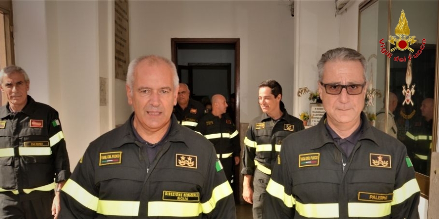 Palermo, il Direttore regionale dei Vigili del Fuoco per la Sicilia in visita al Comando provinciale