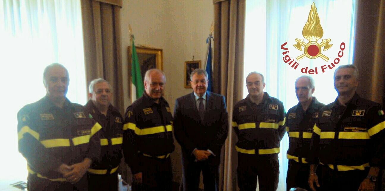 Trapani, visita del Direttore regionale dei Vigili del Fuoco, Marco Cavriani presso il Comando provinciale