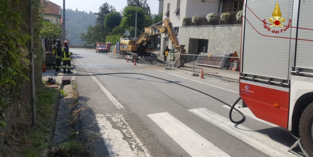 Genova, fuga di gas a Mignanego