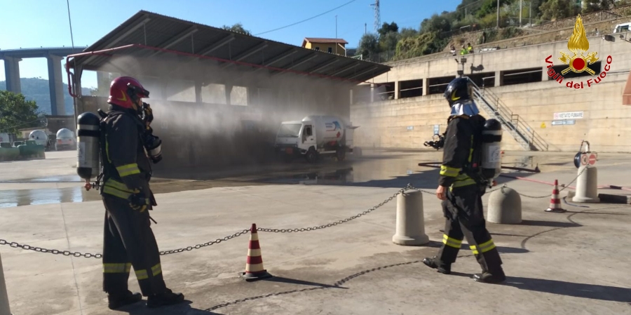 Imperia, conclusa esercitazione di pronto intervento presso uno stabilimento a rischio incidente rilevante