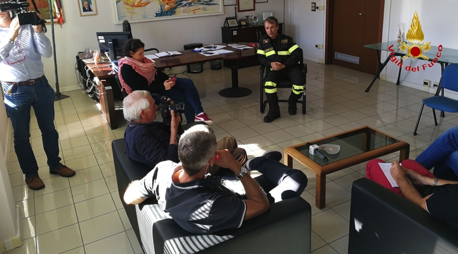 La Spezia, conferenza stampa del nuovo Comandante dei Vigili del Fuoco