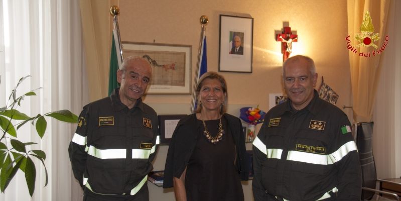 Ragusa, visita del Direttore regionale, Marco Cavriani al Comando provinciale dei Vigili del Fuoco
