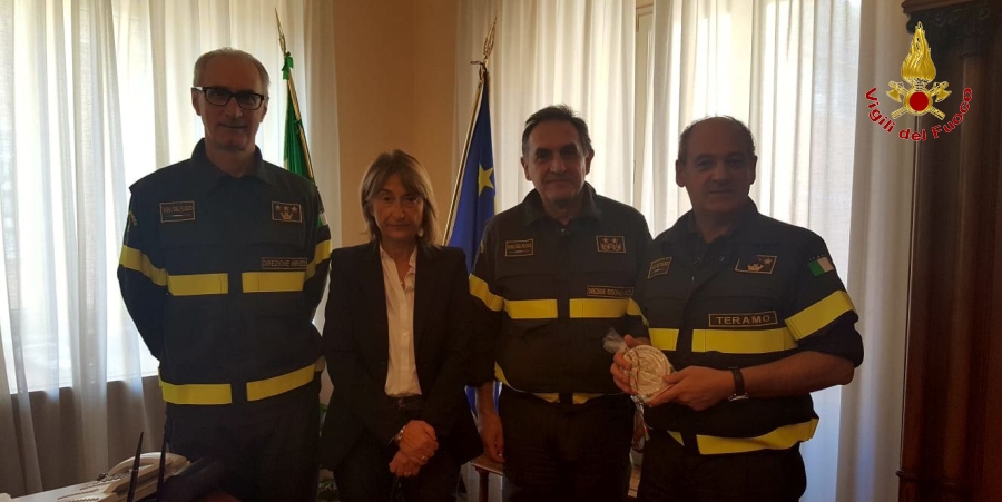 Teramo, il Direttore regionale dei Vigili del Fuoco in visita al Comando provinciale
