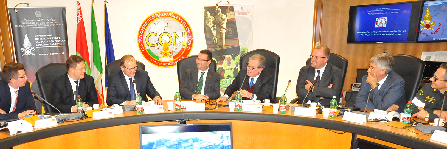 I vertici dei Vigili del Fuoco incontrano una delegazione bielorussa