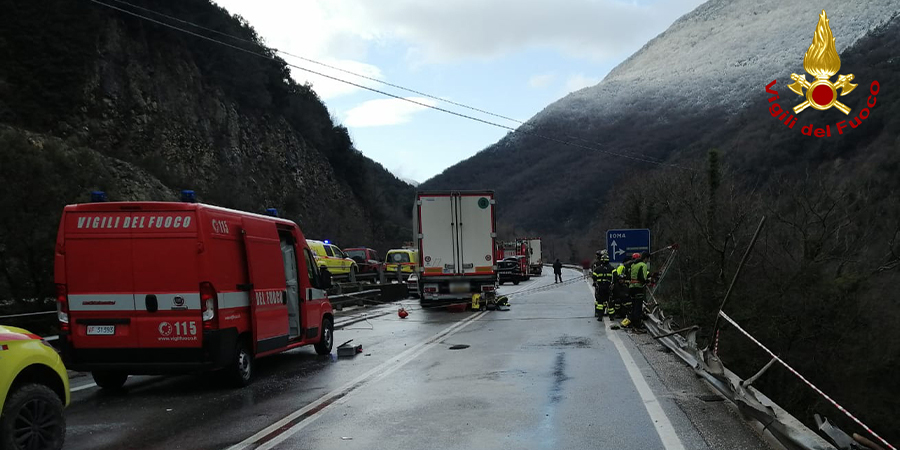 Incidente stradale sulla SS 3