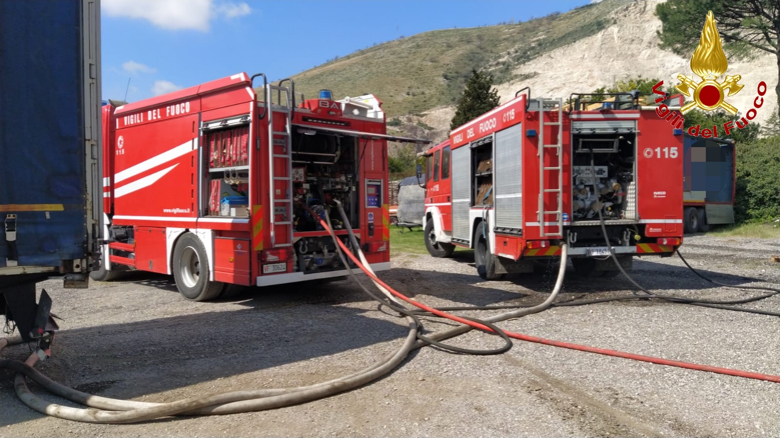 Incendio a San Felice a Cancello
