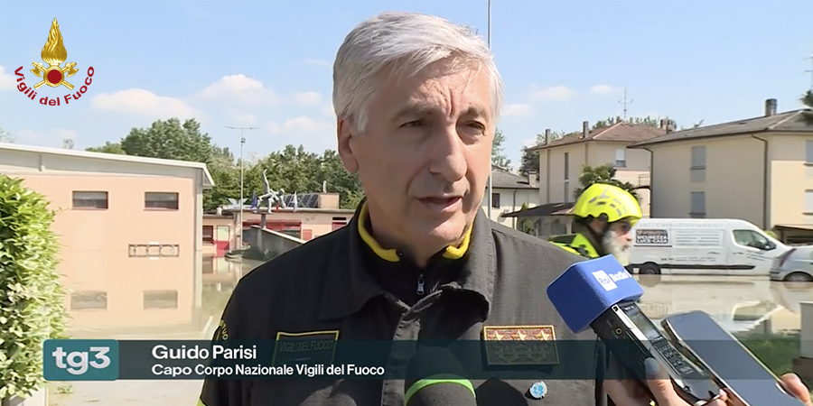 Maltempo in Emilia Romagna, presente il Capo del Corpo sui luoghi alluvionati