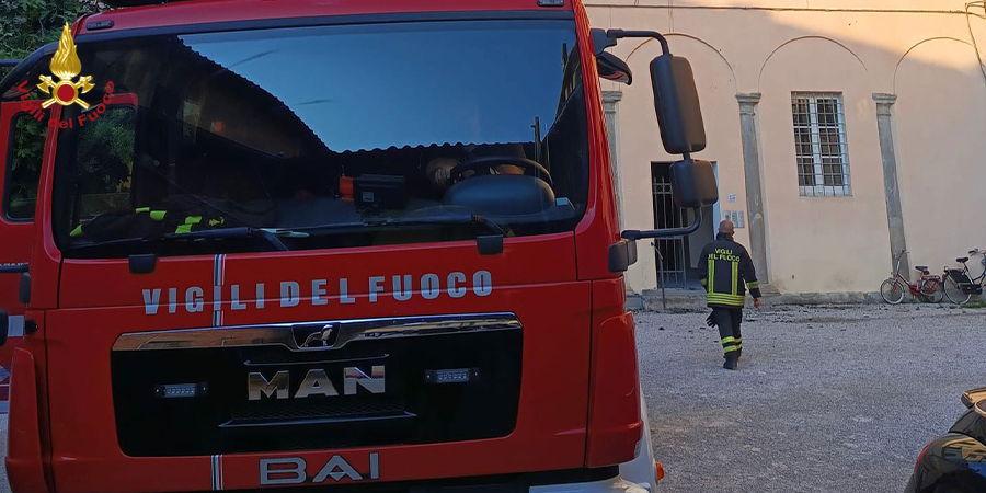 Perugia, incendio presso palazzo Bufalini