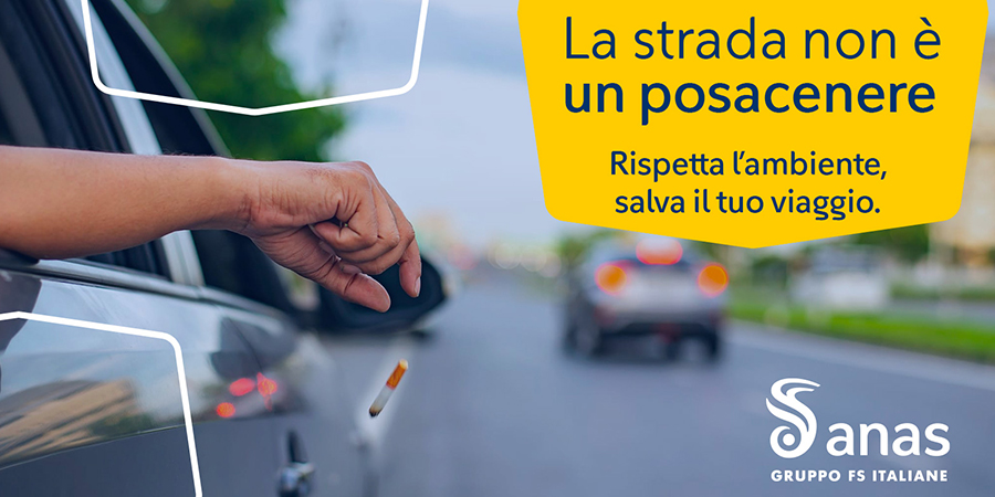 La strada non è un posacenere. Rischio incendi, la campagna ANAS