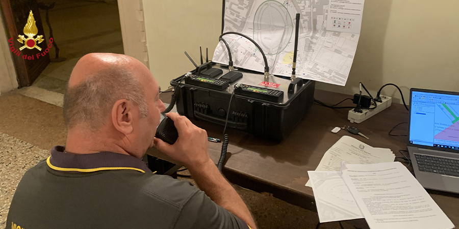 "Padova, i Vigili del fuoco presenti ai ""Fuochi Ferragostani"" in Prato della Valle"