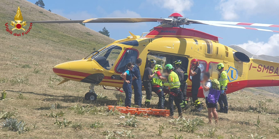 Macerata, soccorso escursionista a Castel Sant'Angelo sul Nera