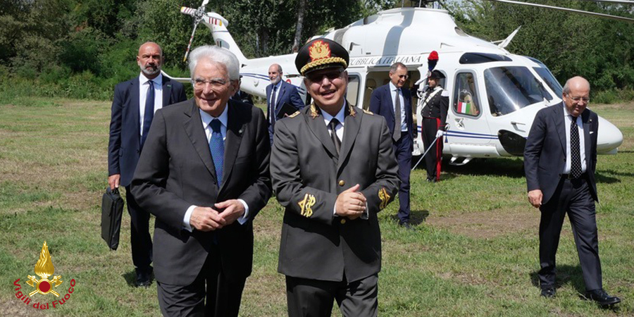 Il presidente della Repubblica Sergio Mattarella in visita a Torre Pellice
