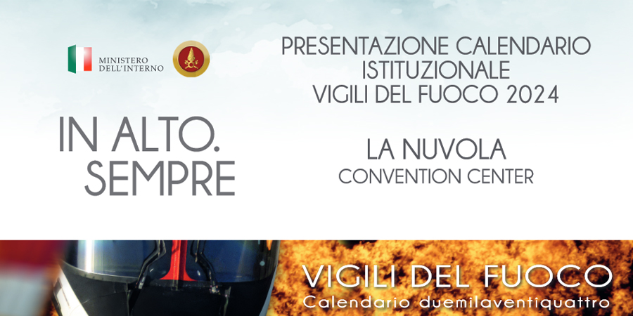 "30 ottobre 2023, alla ""Nuvola"" la presentazione del Calendario Storico 2024 del Corpo Nazionale dei Vigili del Fuoco realizzato con le foto di Massimo Sestini"