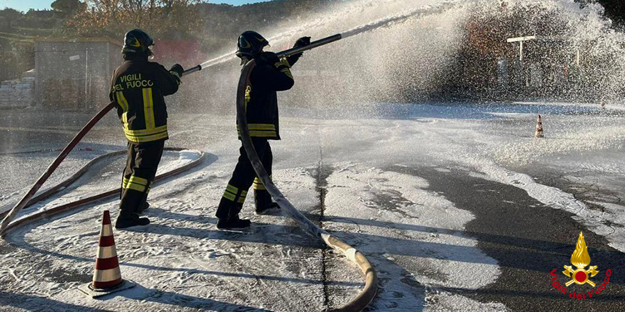 Direzione Umbria, esercitazione su nuove tecniche di spegnimento