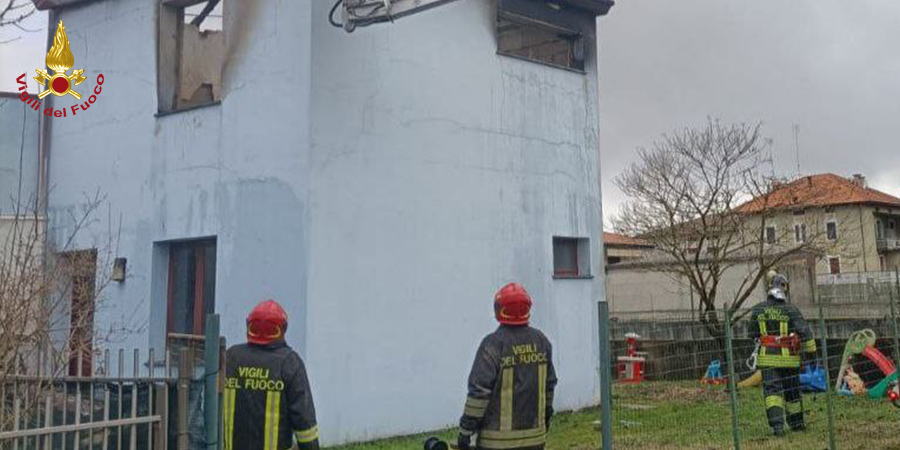 Novara, incendio di un asilo a Briga Novarese