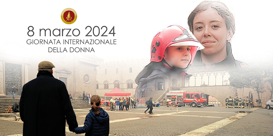 8 marzo, l'omaggio dei Vigili del fuoco