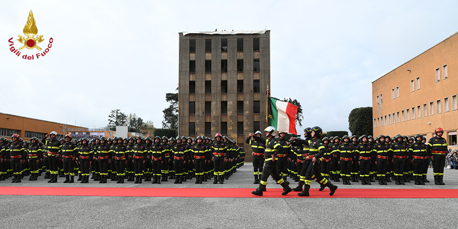 Cerimonia di Giuramento del 95 e 96 corso allievi vigili del fuoco e IV corso atleti GS Fiamme Rosse