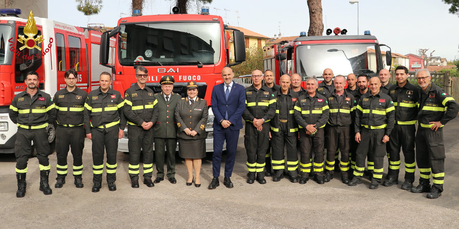 Pesaro, il Sottosegretario Prisco e il Capo del Corpo Dall'Oppio in visita al Comando