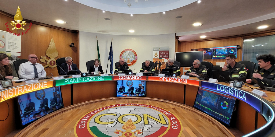 Centro Operativo Nazionale, visita di una delegazione della Protezione Civile svizzera