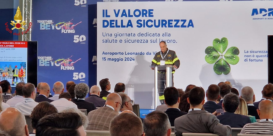 Roma, i Vigili del fuoco presenti all'evento "Giornata della Salute e Sicurezza ADR"