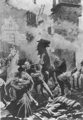 L'Incendio Del Teatro Castagnola A Catania, 1091