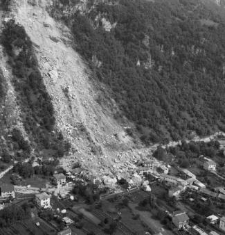 Frana provocata dal sisma