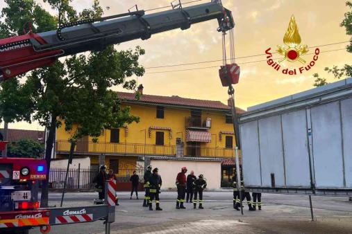 Container da mettere in sicurezza a Santhià (VC)