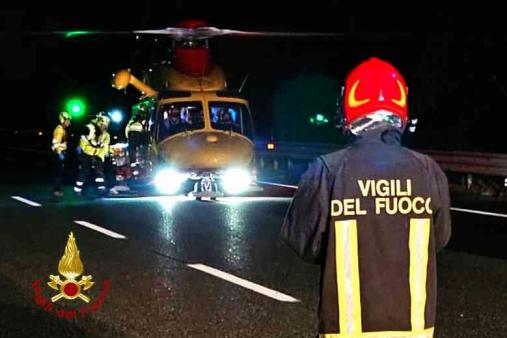 Incidente stradale sulla Autostrada A4 nel comune di Cigliano