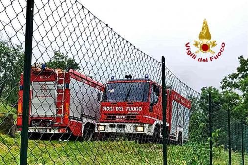 Principio di incendio in frazione Brugaro - Cravagliana