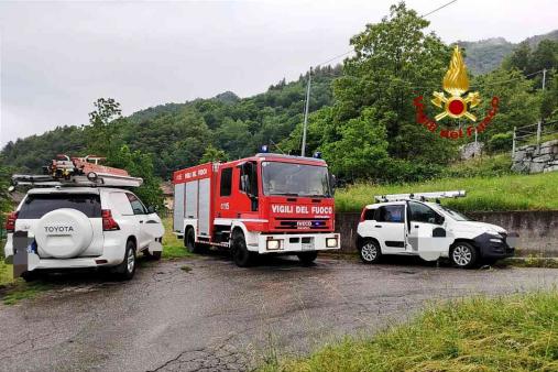 Principio di incendio in frazione Brugaro - Cravagliana