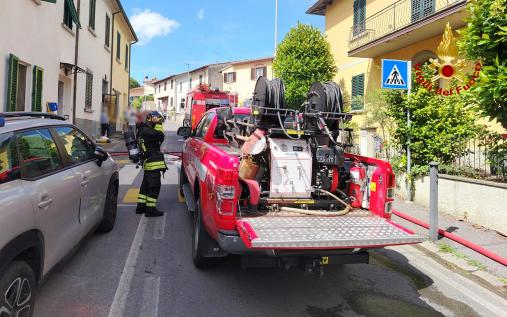 Incendio abitazione nel comune di Carmignano