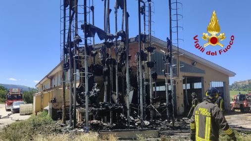 Incendio silos a Gauldo