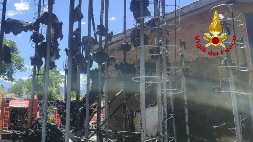 Incendio silos a Gauldo