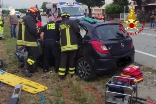 Incidente stradale a Santhià