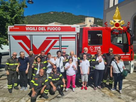 Berchidda: i Vigili del Fuoco in piazza