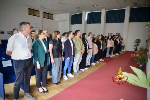 Giuramento di 19 dipendenti del ruolo tecnico-professionale della Direzione Regionale dei Vigili del fuoco del Piemonte