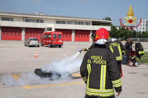 A Treviso l'incontro formativo tra i Vigili del fuoco e la nazionale under 20 di Rugby