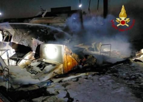 Incendio imbarcazioni a Murano