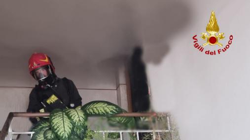 Incendio in un appartamento a Recanati