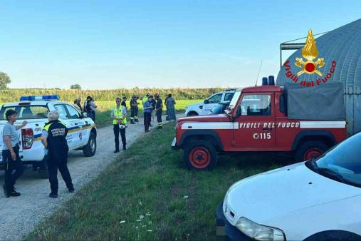 Ricerca persona a Pezzana, in azione elicottero Drago 141, cinofili e Nucleo SAPR