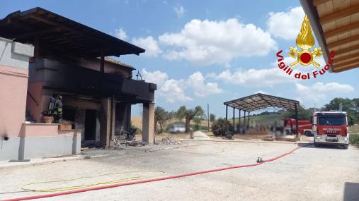 Incendio di un'abitazione a Corridonia