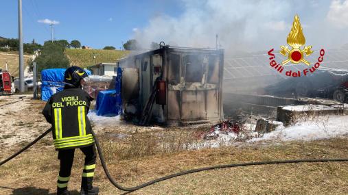 Incendio di un'abitazione a Corridonia
