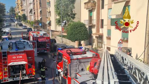 Incendio in un appartamento a Recanati