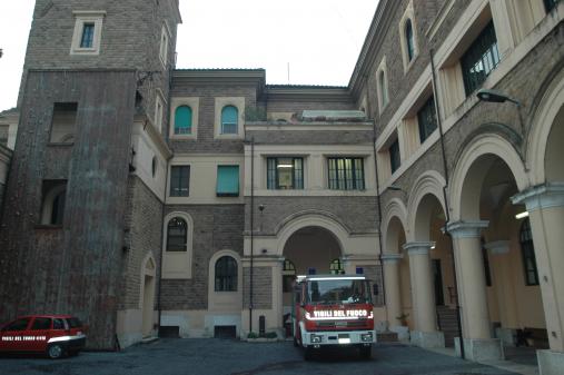 Cortile interno della sede di Ostiense
