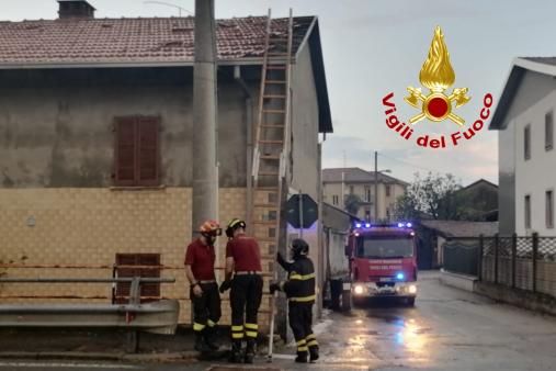 Intervento dei Vigili del fuoco per maltempo su Borgo Vercelli