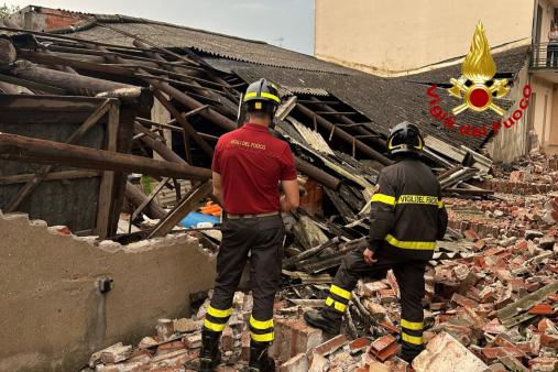Intervento dei Vigili del fuoco per maltempo su Borgo Vercelli